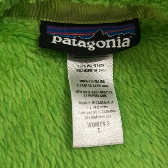 Patagonia re-tool snap-t fleece synchilla pullover lime green size small - Picture 6 of 9